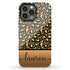 Golden Leopard Personalized Name iPhone Case